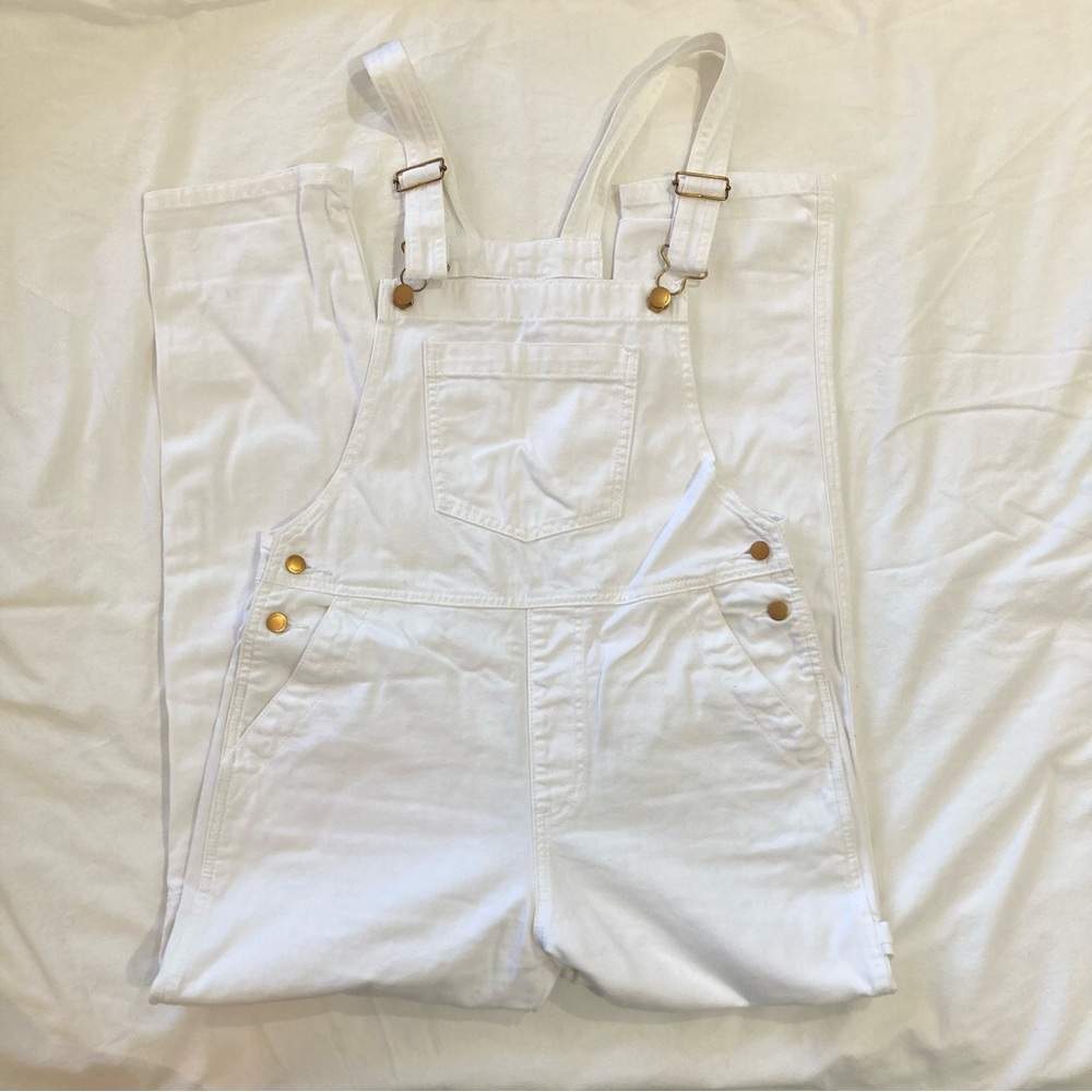 Universal Thread White Denim Overalls Size 4
